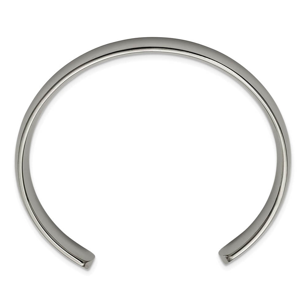 Men's 10mm Titanium High Polished Cuff Bracelet