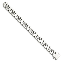 Men's 14mm Curb Link with Crosses Stainless Steel Bracelet, 8.5 Inch