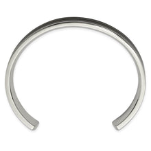 Men's 10mm Stainless Steel, Black Plated & Carbon Fiber Cuff Bracelet