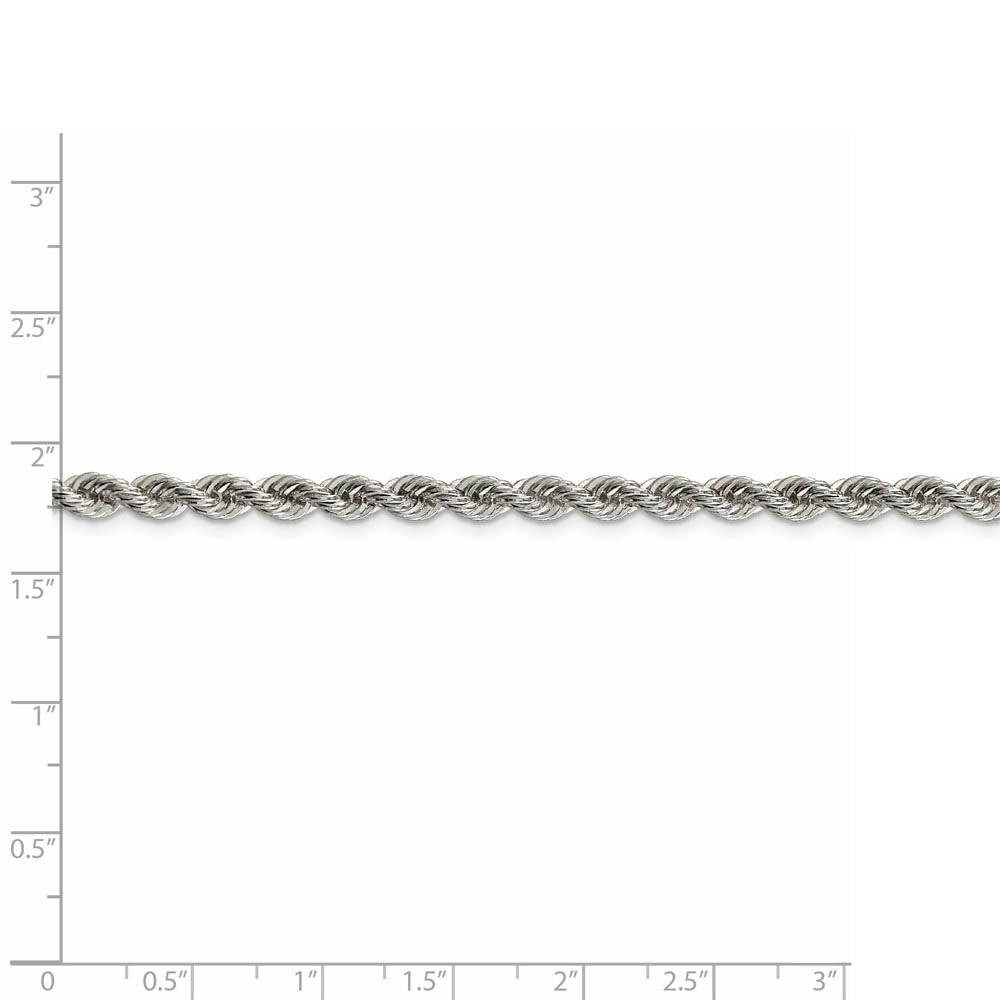 4.5mm Sterling Silver Solid Rope Chain Bracelet