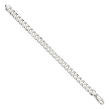 7.5mm Sterling Silver Solid Flat Curb Chain Bracelet