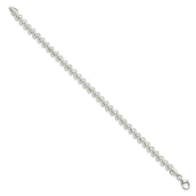 Sterling Silver 6mm Polished San Marco Chain Bracelet, 7.5 Inch