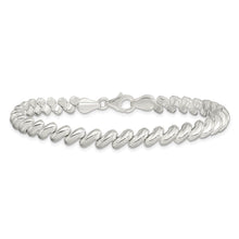 Sterling Silver 6mm Polished San Marco Chain Bracelet, 7.5 Inch