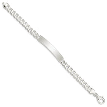 Men's 7mm Sterling Silver Engravable Curb I.D. Bracelet