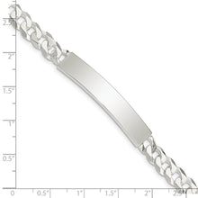 Men's 7mm Sterling Silver Engravable Curb I.D. Bracelet