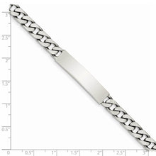 7mm Antiqued Sterling Silver Engravable Curb Link I.D. Bracelet