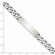 Men's 8mm Antiqued Sterling Silver Engravable Curb Link I.D. Bracelet