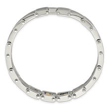 Men's Stainless Steel 10mm Polished Link Bracelet, 9 Inch