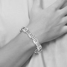 Men's Stainless Steel 10mm Polished Link Bracelet, 9 Inch