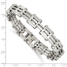 Men's Stainless Steel 10mm Polished Link Bracelet, 9 Inch