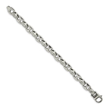 Men's 10mm Stainless Steel Anchor Link Chain Bracelet, 8.25 Inch