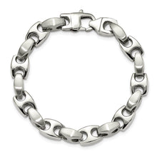 Men's 10mm Stainless Steel Anchor Link Chain Bracelet, 8.25 Inch
