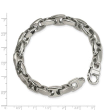 Men's 10mm Stainless Steel Anchor Link Chain Bracelet, 8.25 Inch