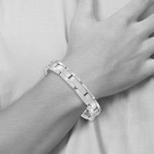 Men's Stainless Steel Brushed 9mm Link Bracelet, 8 Inch