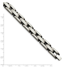 Men's Stainless Steel Brushed 9mm Link Bracelet, 8 Inch