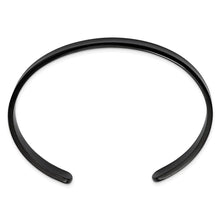 Men's Black Plated Stainless Steel 9mm Polished Cuff Bracelet