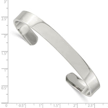 Men's Stainless Steel 9mm Polished Engravable Cuff Bracelet