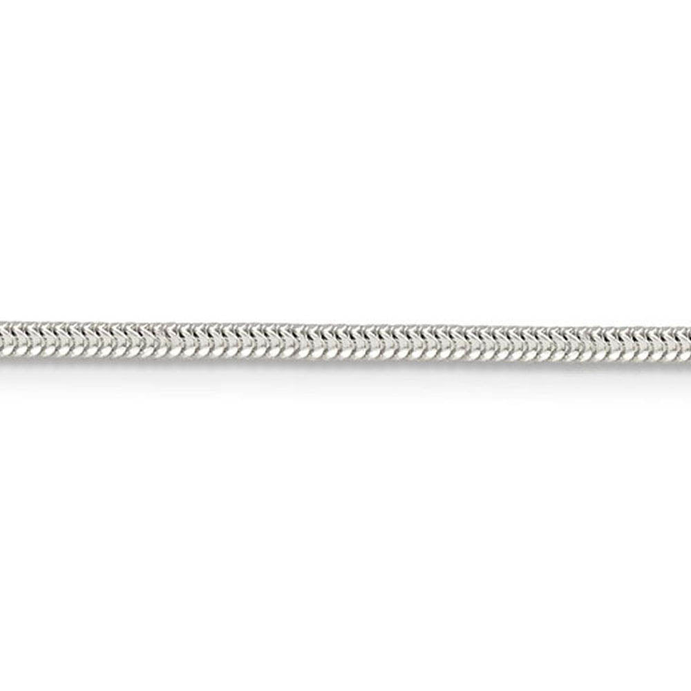 2mm Sterling Silver Solid Classic Round Snake Chain Necklace