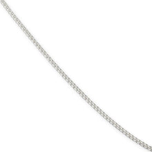1.75mm Rhodium Plated Sterling Silver Solid Round Spiga Chain Necklace