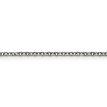 2.25mm Dark Gray Titanium Classic Polished Cable Chain Necklace