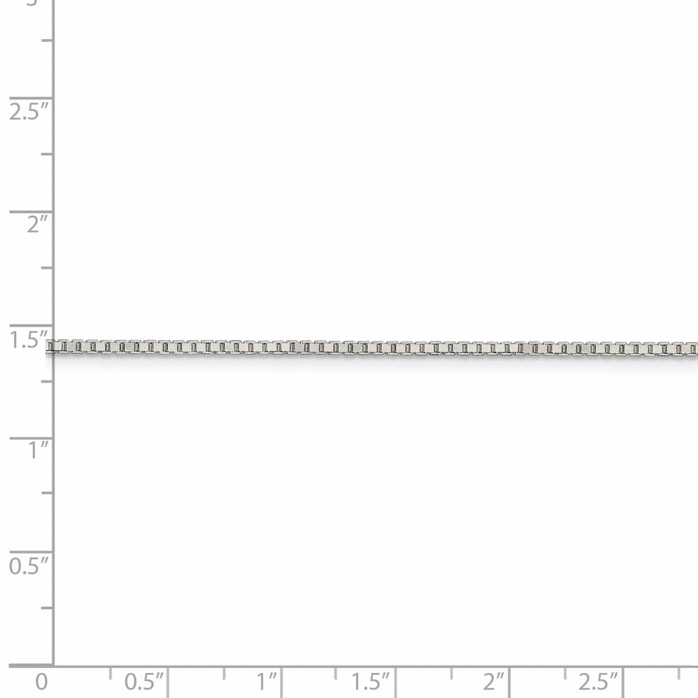 1.5mm Sterling Silver, Box Chain Necklace