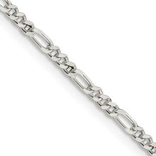 2.25mm Sterling Silver, Solid Figaro Chain Necklace