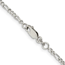 2.25mm Sterling Silver, Solid Figaro Chain Necklace