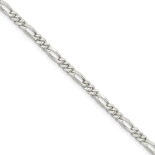 3.5mm Sterling Silver, Solid Figaro Chain Necklace