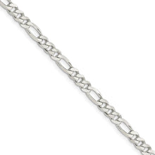 4.5mm Sterling Silver, Solid Figaro Chain Necklace