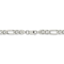 6.75mm Sterling Silver Solid Figaro Chain Bracelet
