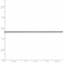 1.5mm Sterling Silver, Diamond Cut Solid Rope Chain Necklace