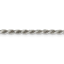 2.25mm Sterling Silver, Diamond Cut Solid Rope Chain Necklace