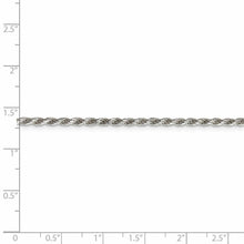 2.25mm Sterling Silver, Diamond Cut Solid Rope Chain Necklace