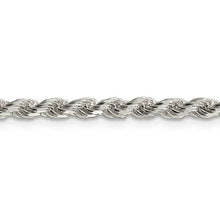 3mm Sterling Silver, Diamond Cut Solid Rope Chain Necklace