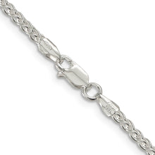 2.5mm Sterling Silver, Round Solid Spiga Chain Necklace