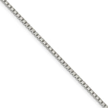 2mm Sterling Silver Diamond Cut Solid Octagonal Box Chain Necklace