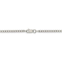 2.5mm Sterling Silver Diamond Cut Solid Octagonal Box Chain Necklace