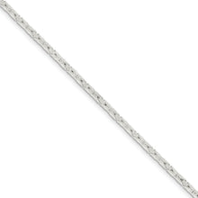 2.5mm, Sterling Silver, Solid Byzantine Chain Bracelet