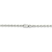2.75mm Sterling Silver Solid Beveled Oval Cable Chain Necklace