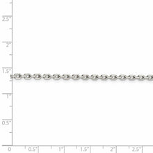 2.75mm Sterling Silver Solid Beveled Oval Cable Chain Necklace