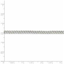 3.8mm, Sterling Silver Solid Pave Curb Chain Necklace