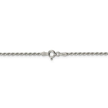 1.7mm, Sterling Silver Diamond Cut Solid Rope Chain Necklace