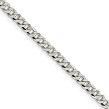 4mm, Sterling Silver, Solid Beveled Curb Chain Necklace