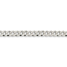 6mm, Sterling Silver, Solid Beveled Curb Chain Bracelet