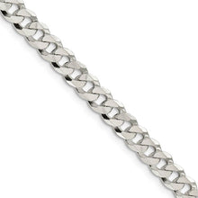 6mm, Sterling Silver, Solid Beveled Curb Chain Necklace