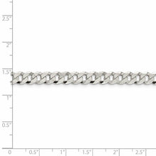 6mm, Sterling Silver, Solid Beveled Curb Chain Necklace