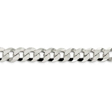 Men's 12.3mm Sterling Silver Solid Beveled Curb Chain Bracelet