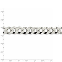 Men's 12.3mm Sterling Silver Solid Beveled Curb Chain Bracelet