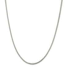2mm Sterling Silver Diamond Cut Solid Square Franco Chain Necklace