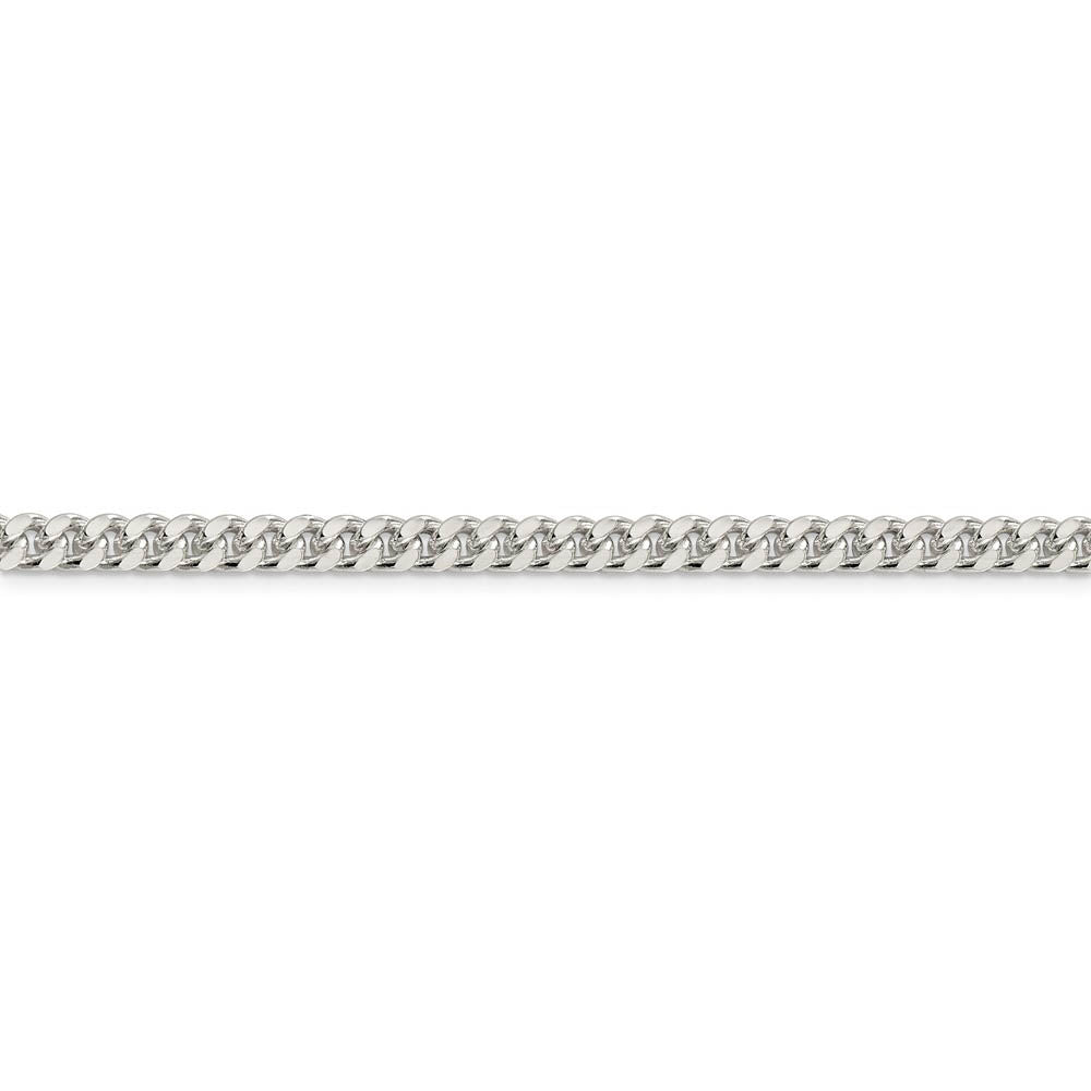 5mm Sterling Silver Solid D/C Domed Curb Chain Bracelet